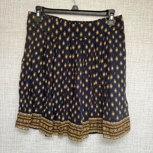 Gap Navy Blue Diamond Print Elastic Waist Mini Skirt – XS